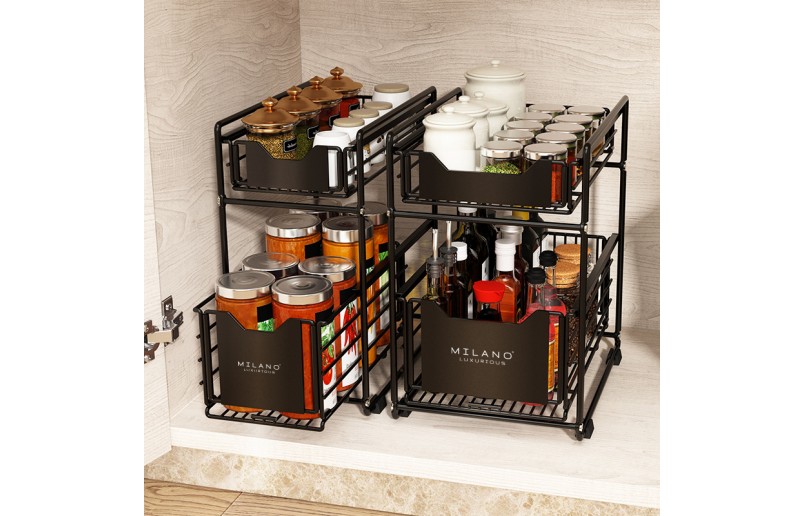 Opbergrek organizer wit en zwart XL = 28 cm breed