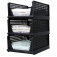 Organizer voor kasten, set á 3 stuks zwart