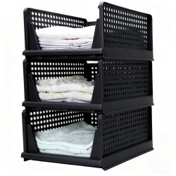 Organizer voor kasten, set á 3 stuks zwart