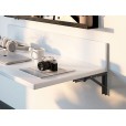 Neerklapbare plankendrager 400 mm zwart, set á 2 stuks
