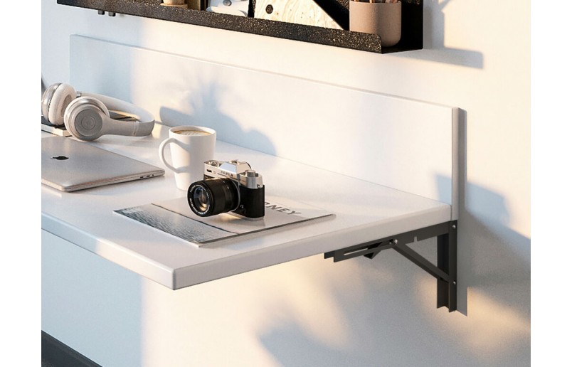 Neerklapbare plankendrager 400 mm zwart, set á 2 stuks