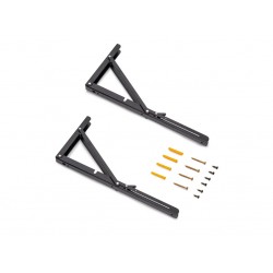 Neerklapbare plankendrager 400 mm zwart, set á 2 stuks