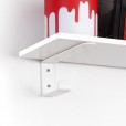 Plankdrager wit staal met ophanghaak, set á 2 stuks
