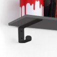 Plankdrager zwart staal met ophanghaak, set á 2 stuks