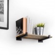 Plankdrager square zwart staal, set á 2 stuks
