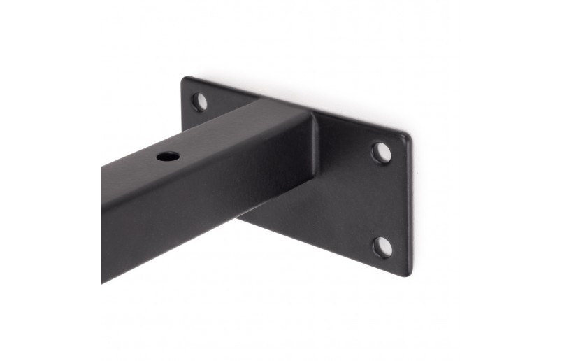 Plankdrager square zwart staal, set á 2 stuks