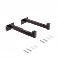 Plankdrager square zwart staal, set á 2 stuks