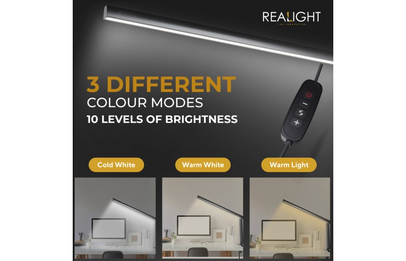 Bureaulamp Leeslamp roteerbaar met dimfunctie en kleurstanden - RL900BER