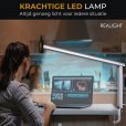Bureaulamp Leeslamp zilver, roteerbaar, dimfunctie en kleurstanden