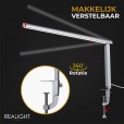 Bureaulamp Leeslamp zilver, roteerbaar, dimfunctie en kleurstanden