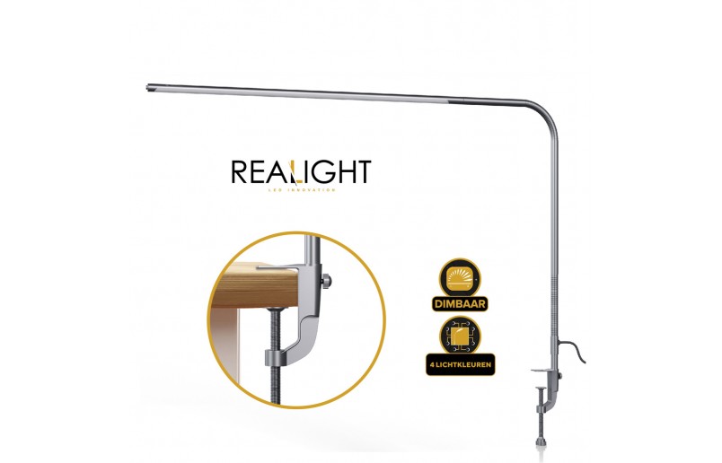 Bureaulamp Leeslamp zilver, flexibel in gebruik