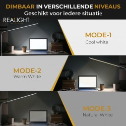 Bureaulamp Leeslamp zilver, flexibel in gebruik