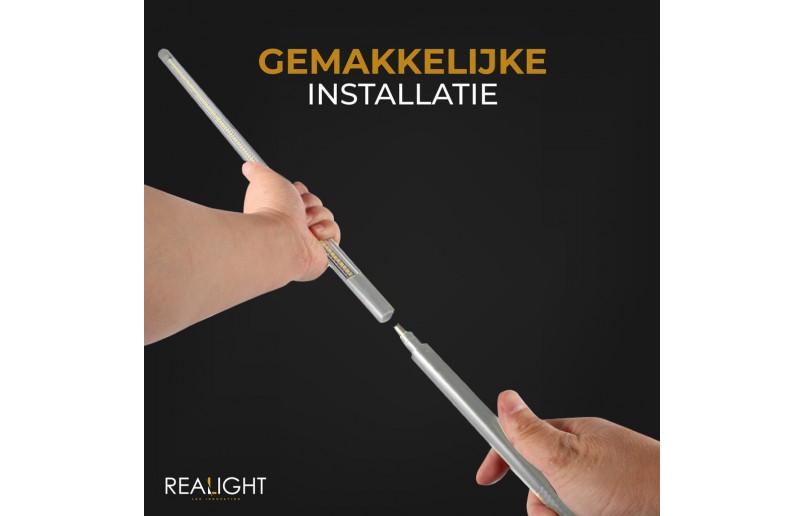 Bureaulamp Leeslamp zilver, flexibel in gebruik