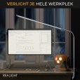 Bureaulamp Leeslamp zilver, flexibel in gebruik