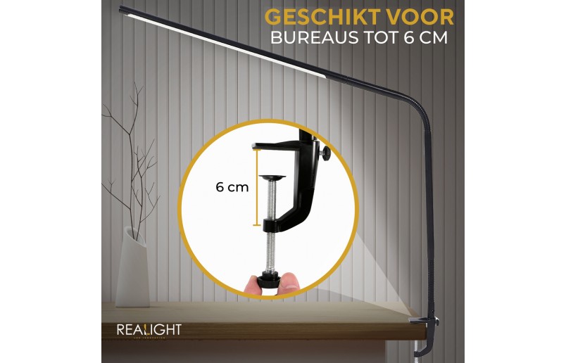 Bureaulamp Leeslamp zwart flexibel in gebruik
