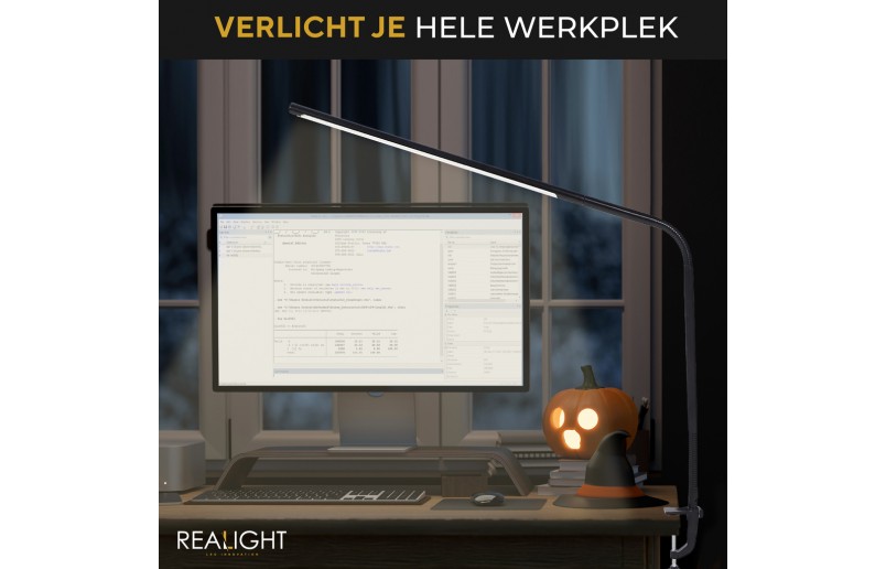 Bureaulamp Leeslamp zwart flexibel in gebruik