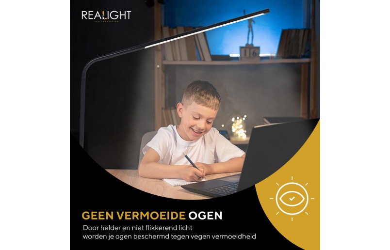Bureaulamp Leeslamp zwart flexibel in gebruik