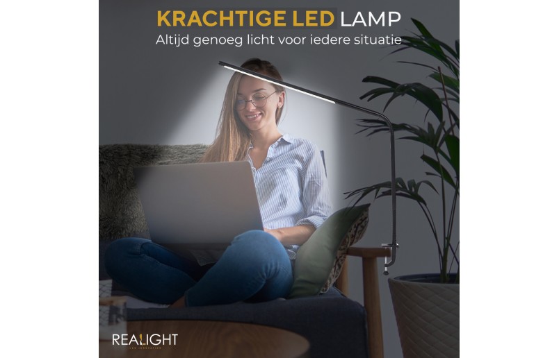 Bureaulamp Leeslamp zwart flexibel in gebruik