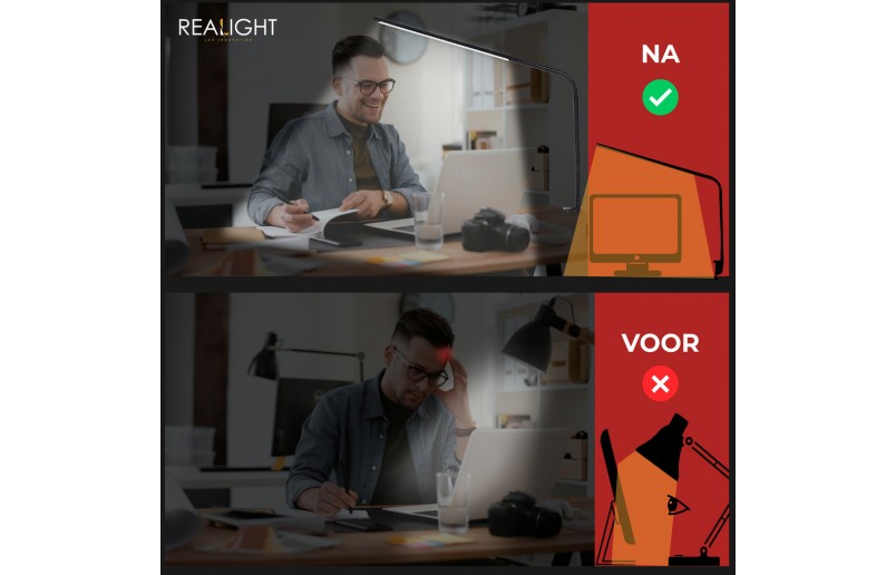 Bureaulamp Leeslamp zwart flexibel in gebruik