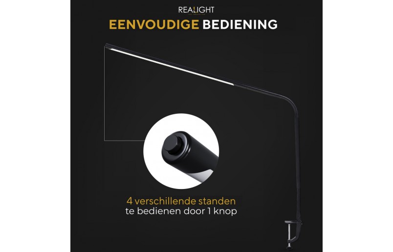 Bureaulamp Leeslamp zwart flexibel in gebruik