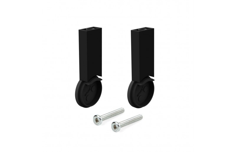 Kledingroede houder onder plank rond 28 mm zwart