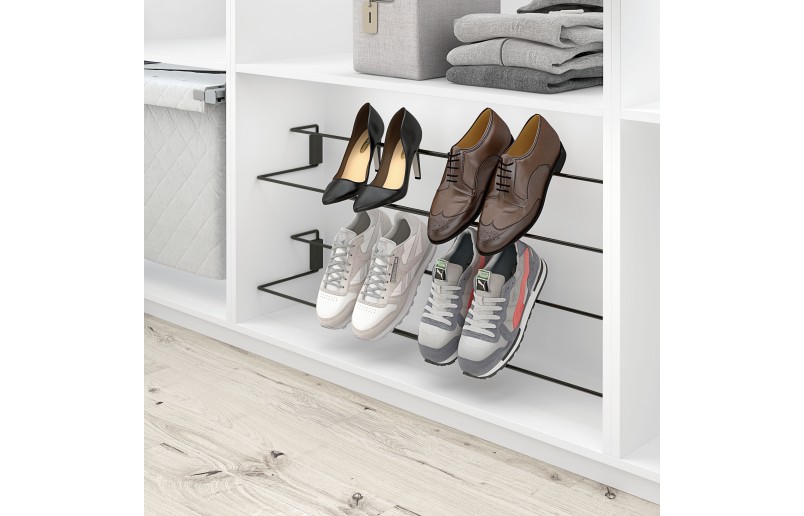 Schoenenrek (houder) antraciet in breedte verstelbaar