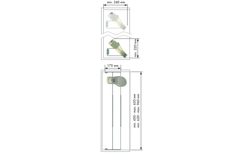 Schoenenrek (houder) antraciet in breedte verstelbaar