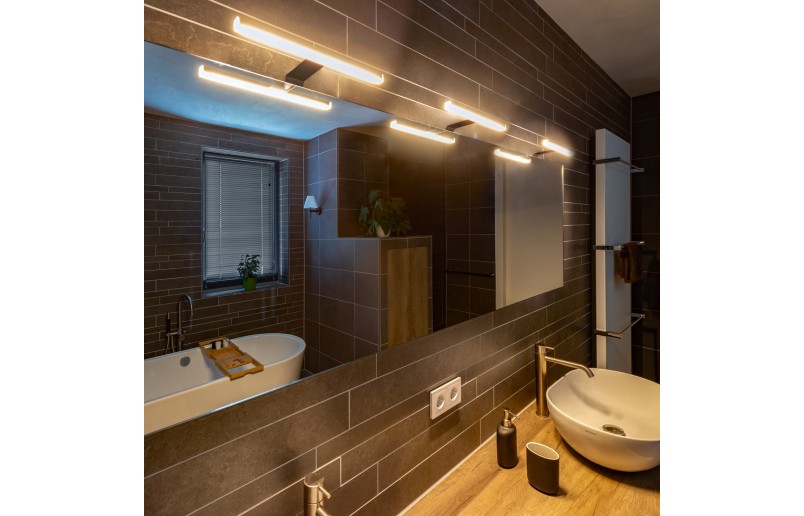 Ultra slim opbouwarmatuur voor kasten en meubels, kleur zilver  in set