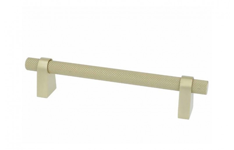 Staafgreep lux met ribbel, mat-goud 165 mm