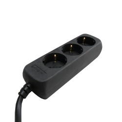 Stekkerdoos wit en zwart met 5 mtr kabel