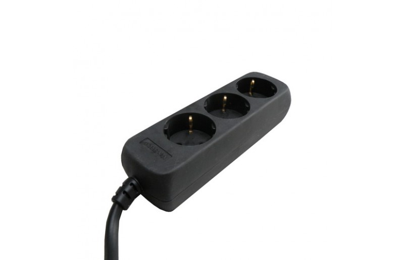Stekkerdoos wit en zwart - TCD3