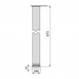 Tafelpoot zilver 870 mm rond ø 60 mm