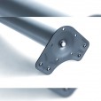 Tafelpoot RVS/nikkel 710mm ø 60 mm