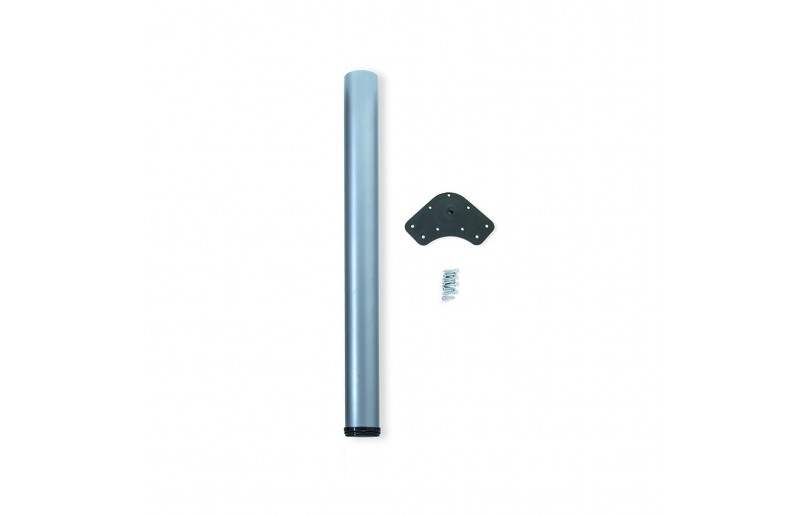 Tafelpoot zilver 870 mm rond ø 60 mm