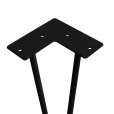 Salontafelpoten zwart met 2 staven 400mm, set á 4 stuks