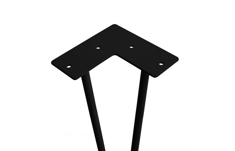 Salontafelpoten zwart met 2 staven 400mm, set á 4 stuks