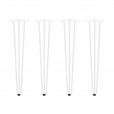Tafelpoten wit met 3 staven 710 mm, set á 4 stuks