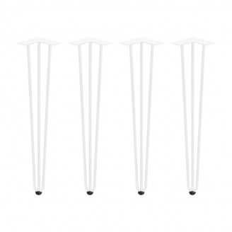 Tafelpoten wit met 3 staven 710 mm, set á 4 stuks