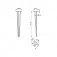 Tafelpoten wit met 3 staven 710 mm, set á 4 stuks