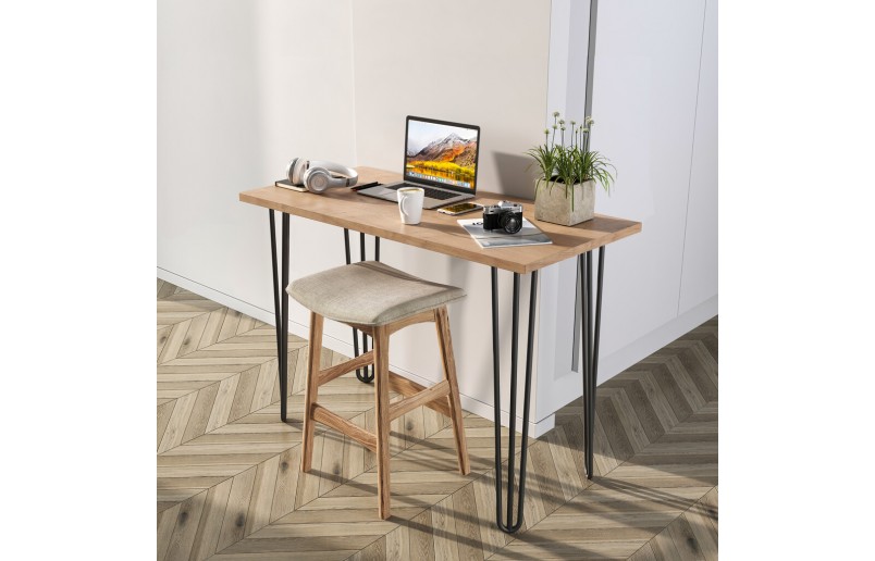 Tafelpoten zwart met 3 staven 710 mm, set á 4 stuks
