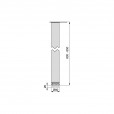 Tafelpoot zwart 830mm rond ø 60 mm