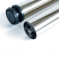 Tafelpoot RVS/nikkel 710mm ø 60 mm