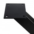 Tafelpoten kruis zwart 695 mm hoog, breedte 697 mm, set á 2 stuks
