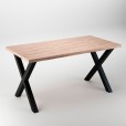 Tafelpoten kruis zwart 695 mm hoog, breedte 697 mm, set á 2 stuks