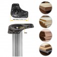 Tafelpoot chroom 830mm rond ø 60 mm