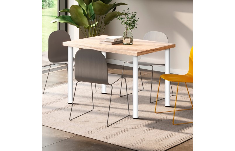 Tafelpoot wit 830mm rond ø 60 mm
