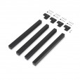 Tafelpoten zwart 710mm vierkant 50x50 mm, set á 4 stuks
