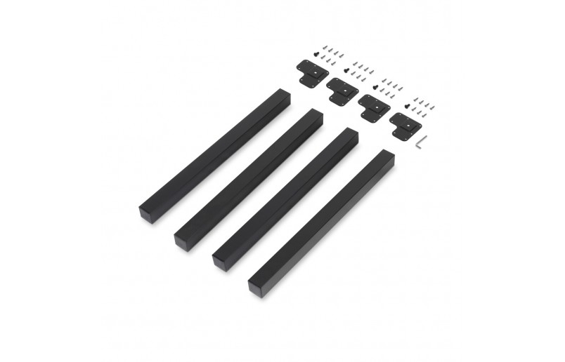 Tafelpoten zwart 710mm vierkant 50x50 mm, set á 4 stuks