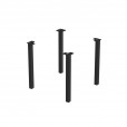 Tafelpoten zwart 710mm vierkant 50x50 mm, set á 4 stuks