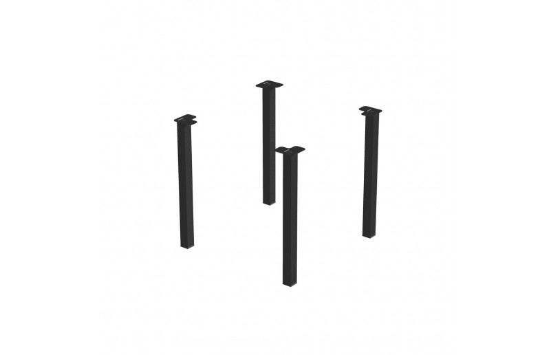 Tafelpoten zwart 710mm vierkant 50x50 mm, set á 4 stuks